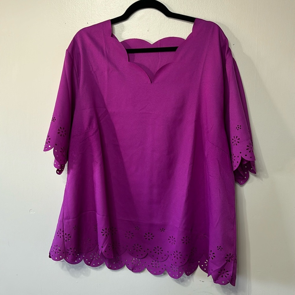 4XL SHEIN purple top